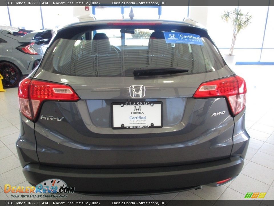 2018 Honda HR-V LX AWD Modern Steel Metallic / Black Photo #8