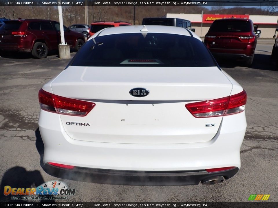 2016 Kia Optima EX Snow White Pearl / Gray Photo #5