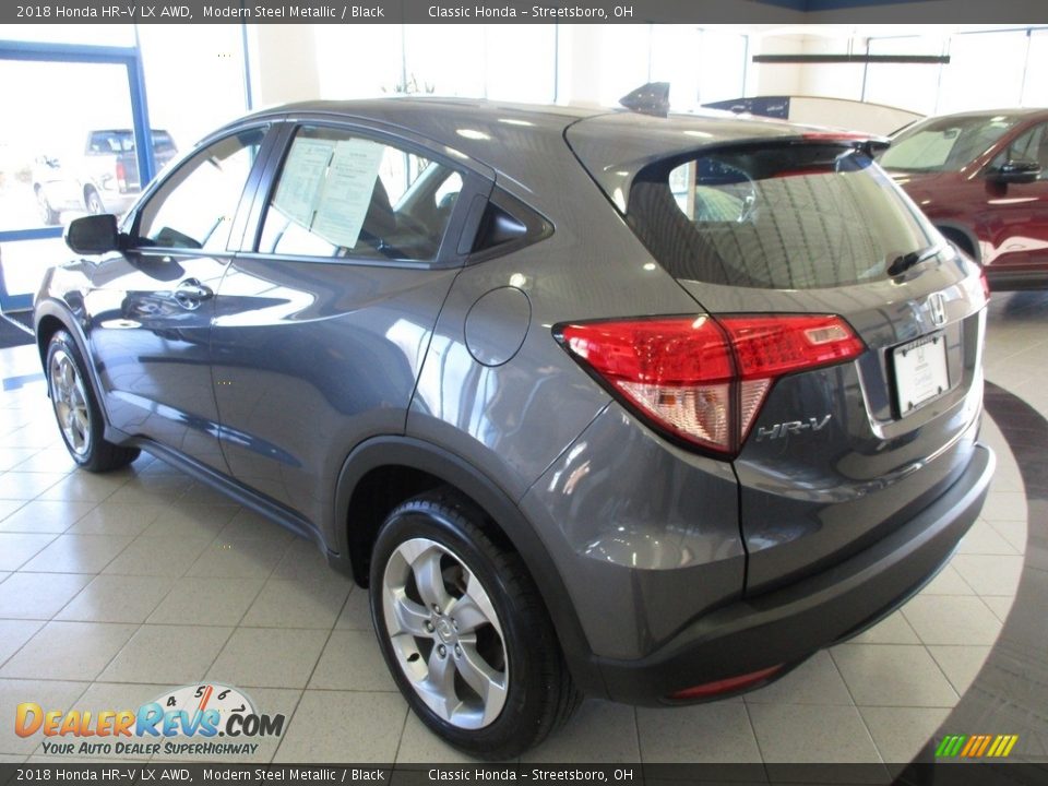 2018 Honda HR-V LX AWD Modern Steel Metallic / Black Photo #9