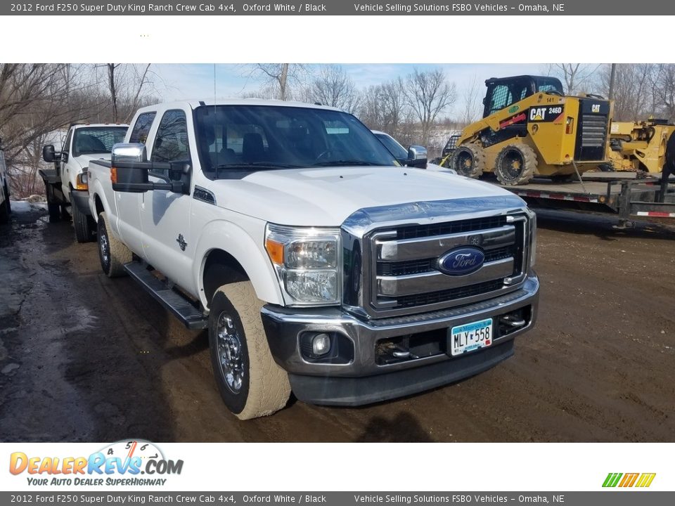 2012 Ford F250 Super Duty King Ranch Crew Cab 4x4 Oxford White / Black Photo #2