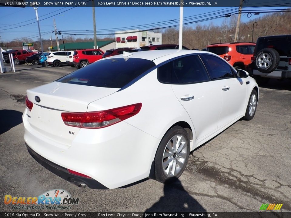 2016 Kia Optima EX Snow White Pearl / Gray Photo #6