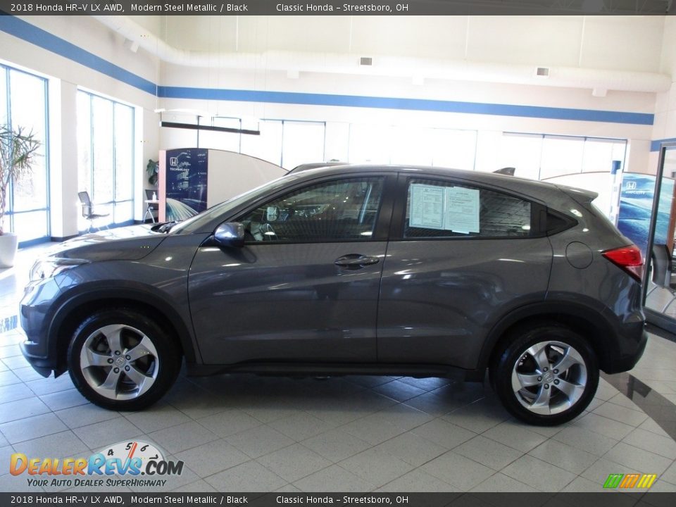 2018 Honda HR-V LX AWD Modern Steel Metallic / Black Photo #10