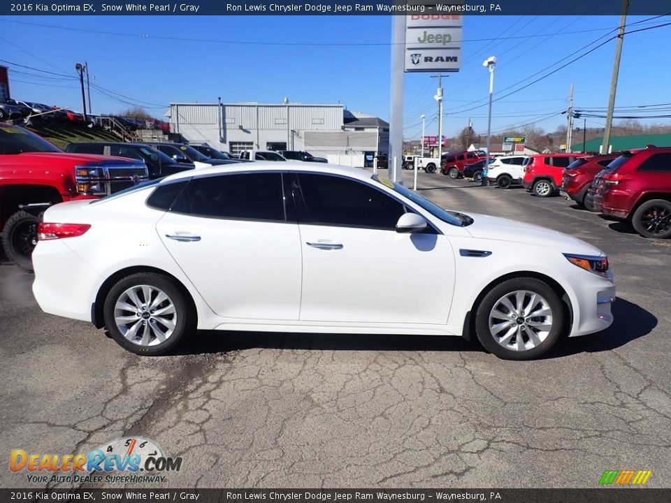 2016 Kia Optima EX Snow White Pearl / Gray Photo #7