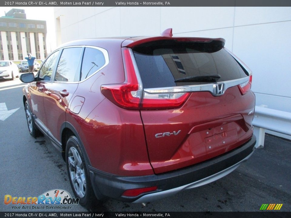 2017 Honda CR-V EX-L AWD Molten Lava Pearl / Ivory Photo #3
