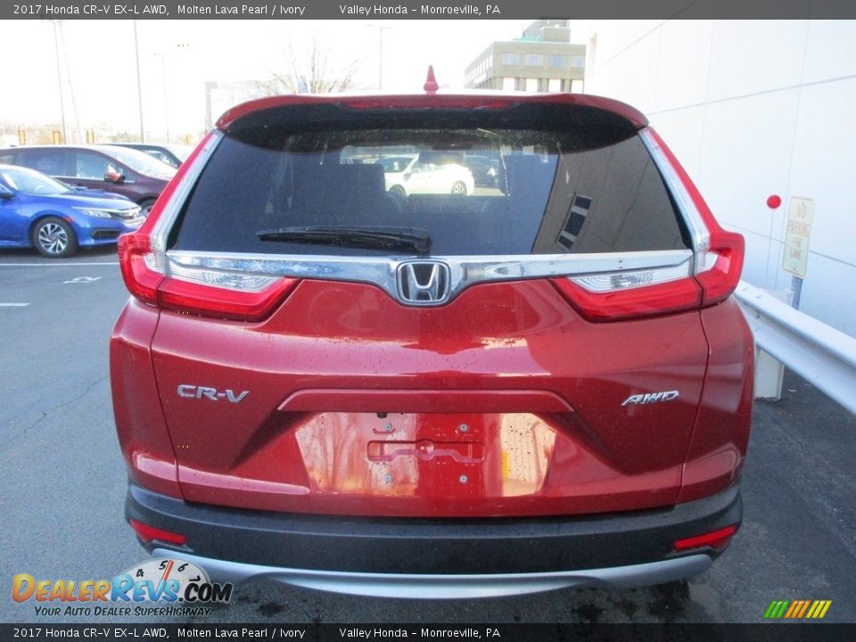 2017 Honda CR-V EX-L AWD Molten Lava Pearl / Ivory Photo #4