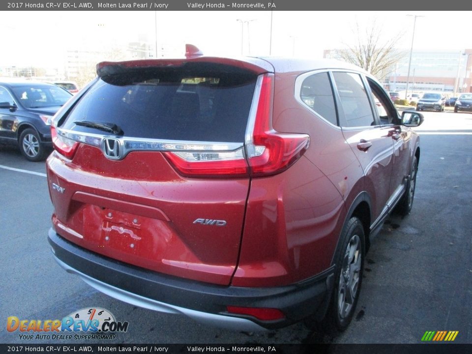 2017 Honda CR-V EX-L AWD Molten Lava Pearl / Ivory Photo #5