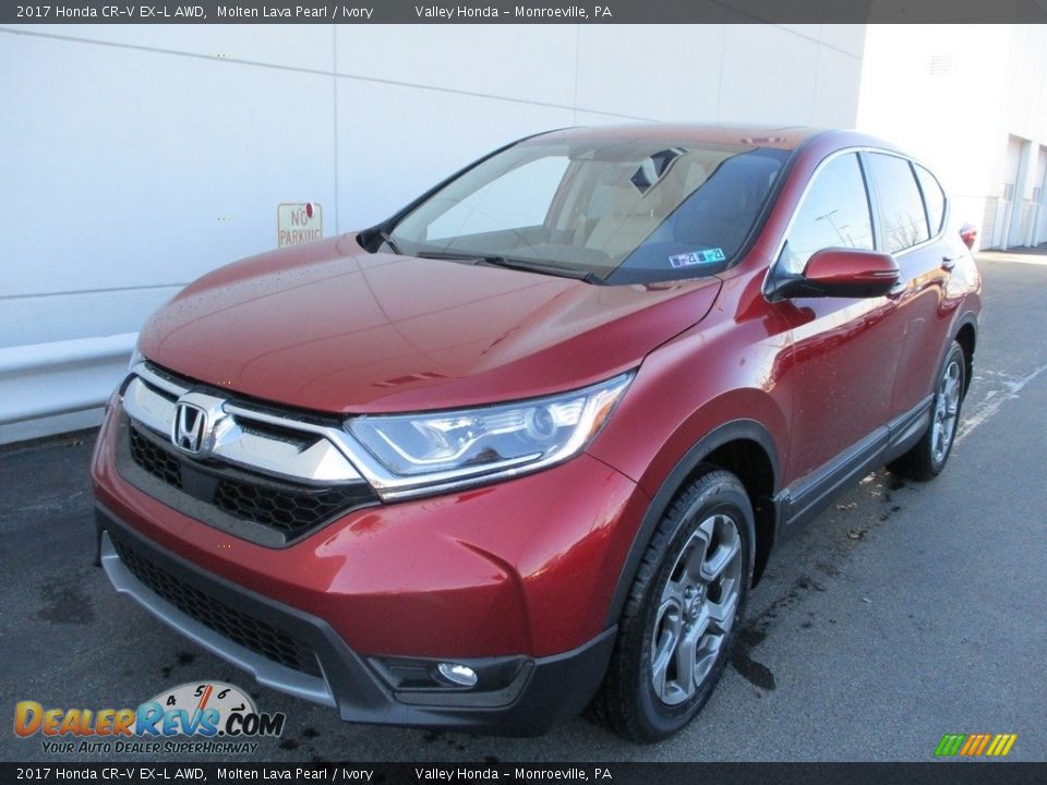 2017 Honda CR-V EX-L AWD Molten Lava Pearl / Ivory Photo #9