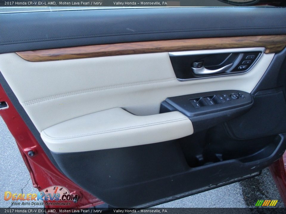 2017 Honda CR-V EX-L AWD Molten Lava Pearl / Ivory Photo #10