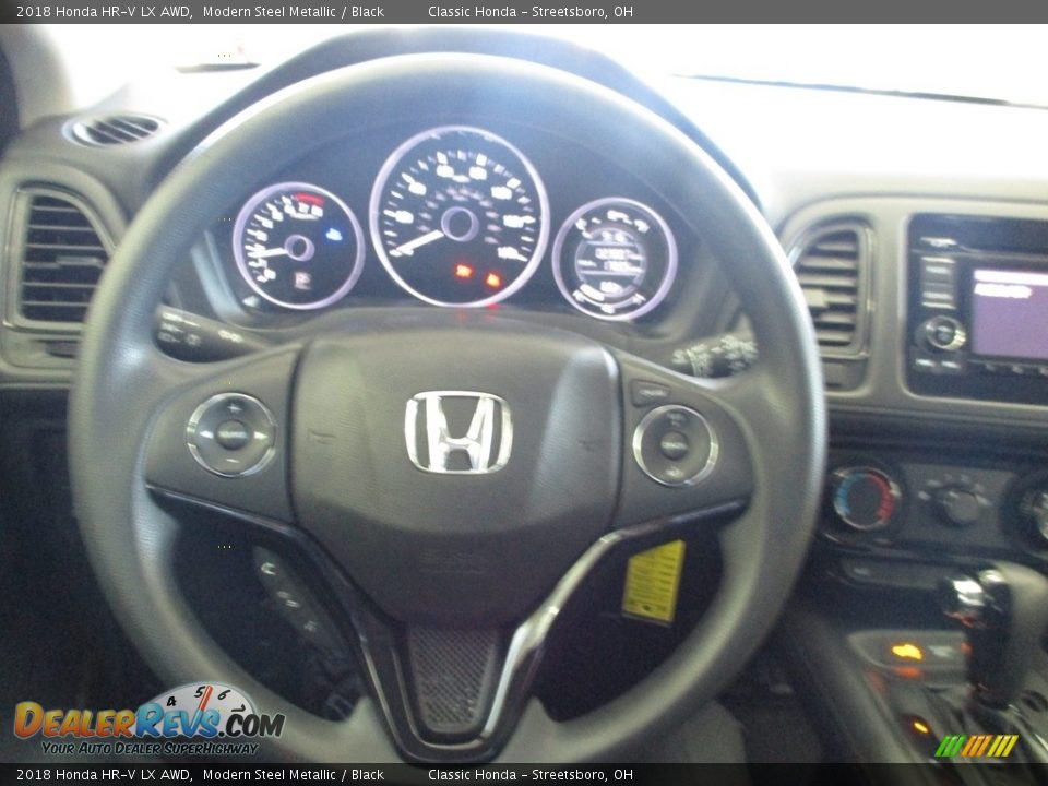 2018 Honda HR-V LX AWD Modern Steel Metallic / Black Photo #30
