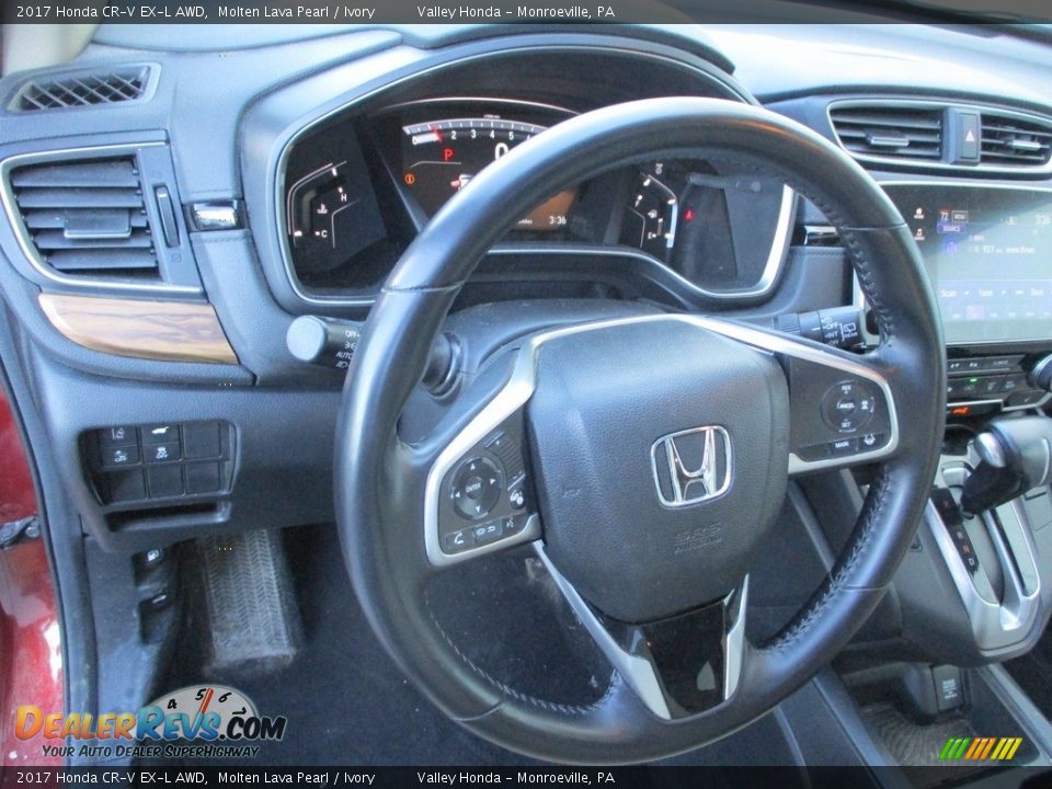 2017 Honda CR-V EX-L AWD Molten Lava Pearl / Ivory Photo #14