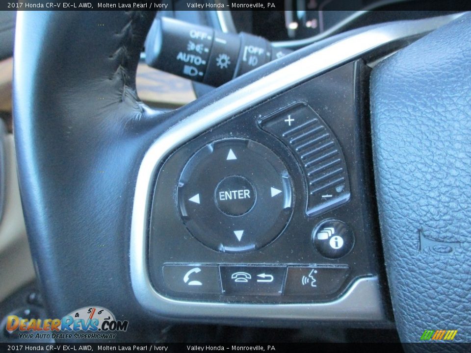 2017 Honda CR-V EX-L AWD Molten Lava Pearl / Ivory Photo #18