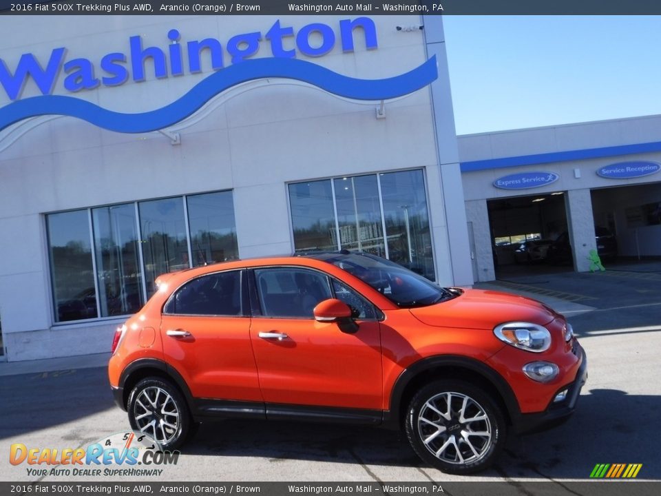 Arancio (Orange) 2016 Fiat 500X Trekking Plus AWD Photo #1