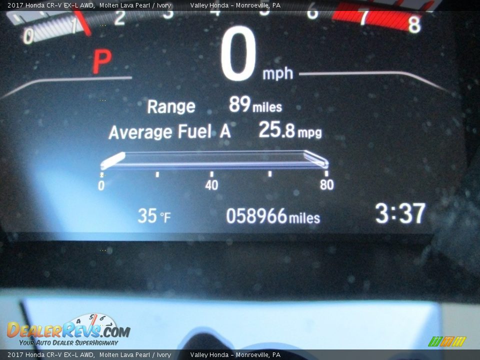2017 Honda CR-V EX-L AWD Molten Lava Pearl / Ivory Photo #20