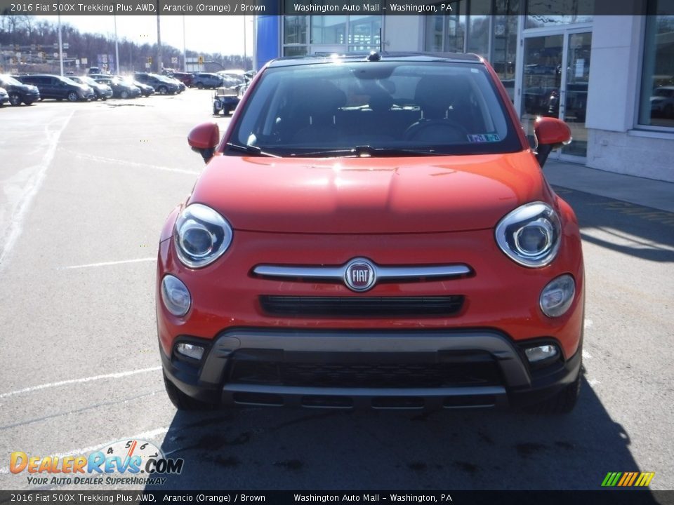 2016 Fiat 500X Trekking Plus AWD Arancio (Orange) / Brown Photo #5