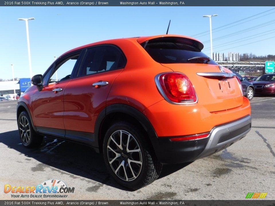 2016 Fiat 500X Trekking Plus AWD Arancio (Orange) / Brown Photo #8