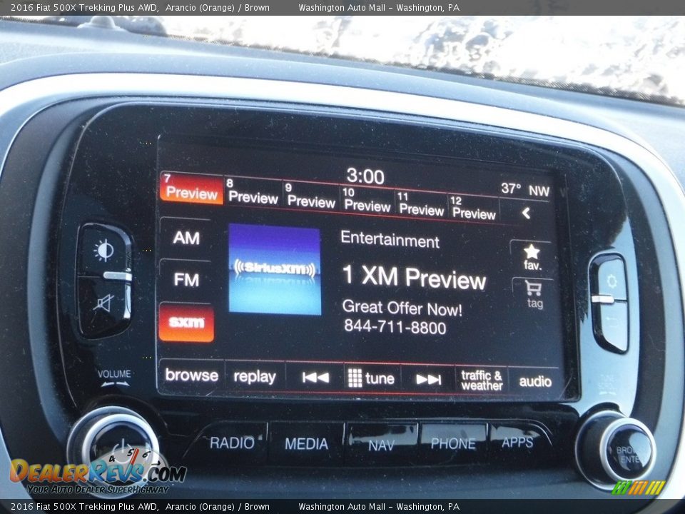 Audio System of 2016 Fiat 500X Trekking Plus AWD Photo #18