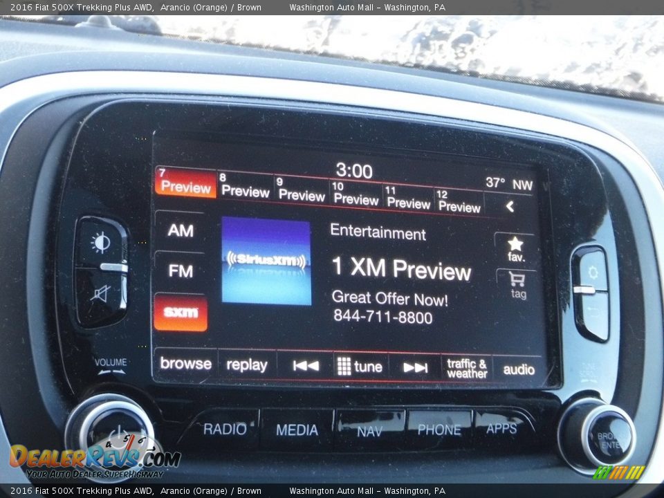 Audio System of 2016 Fiat 500X Trekking Plus AWD Photo #18