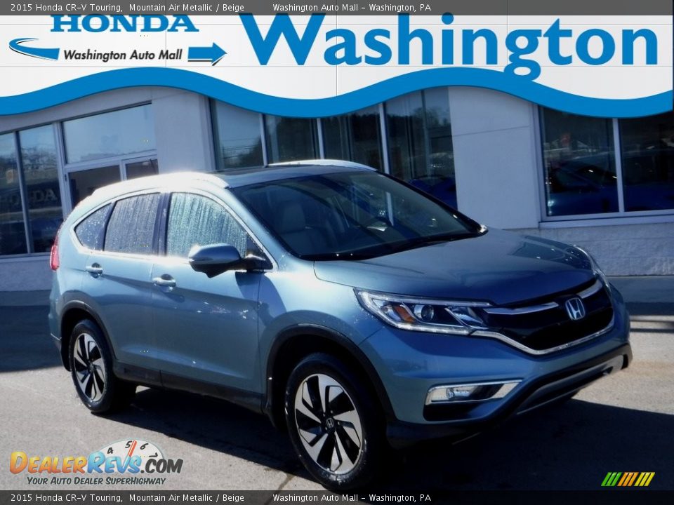 2015 Honda CR-V Touring Mountain Air Metallic / Beige Photo #1