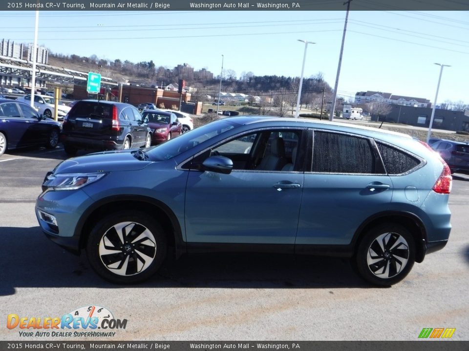 2015 Honda CR-V Touring Mountain Air Metallic / Beige Photo #7