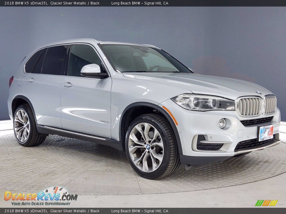 2018 BMW X5 sDrive35i Glacier Silver Metallic / Black Photo #1
