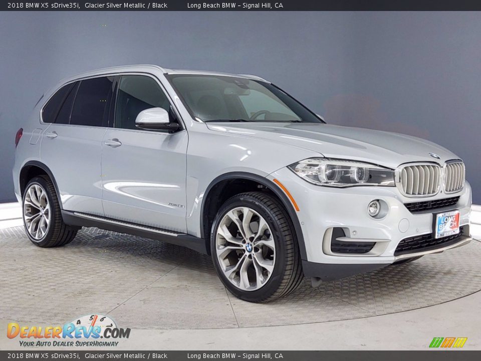 2018 BMW X5 sDrive35i Glacier Silver Metallic / Black Photo #1