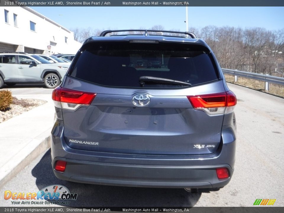 2018 Toyota Highlander XLE AWD Shoreline Blue Pearl / Ash Photo #12