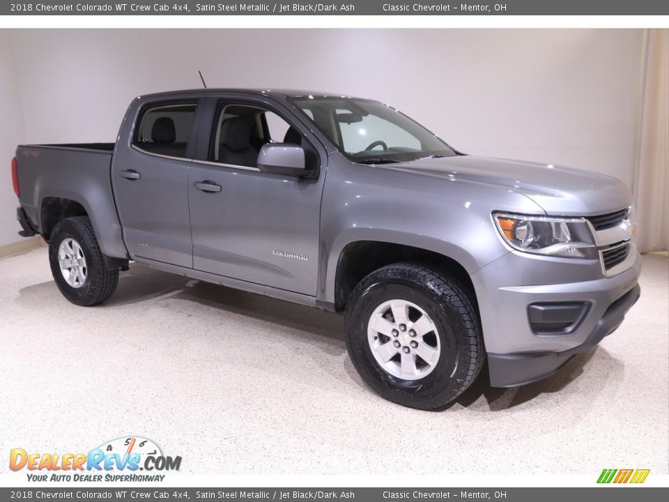 2018 Chevrolet Colorado WT Crew Cab 4x4 Satin Steel Metallic / Jet Black/Dark Ash Photo #1