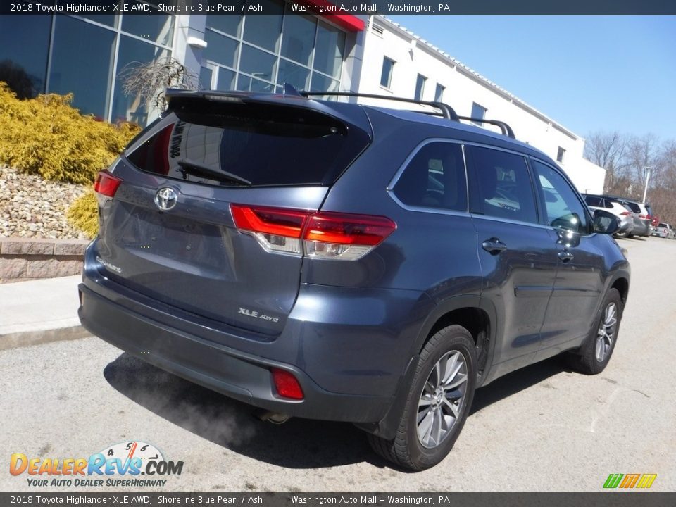 2018 Toyota Highlander XLE AWD Shoreline Blue Pearl / Ash Photo #13