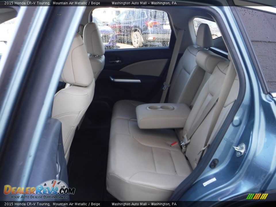 2015 Honda CR-V Touring Mountain Air Metallic / Beige Photo #25