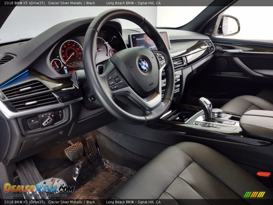 2018 BMW X5 sDrive35i Glacier Silver Metallic / Black Photo #15