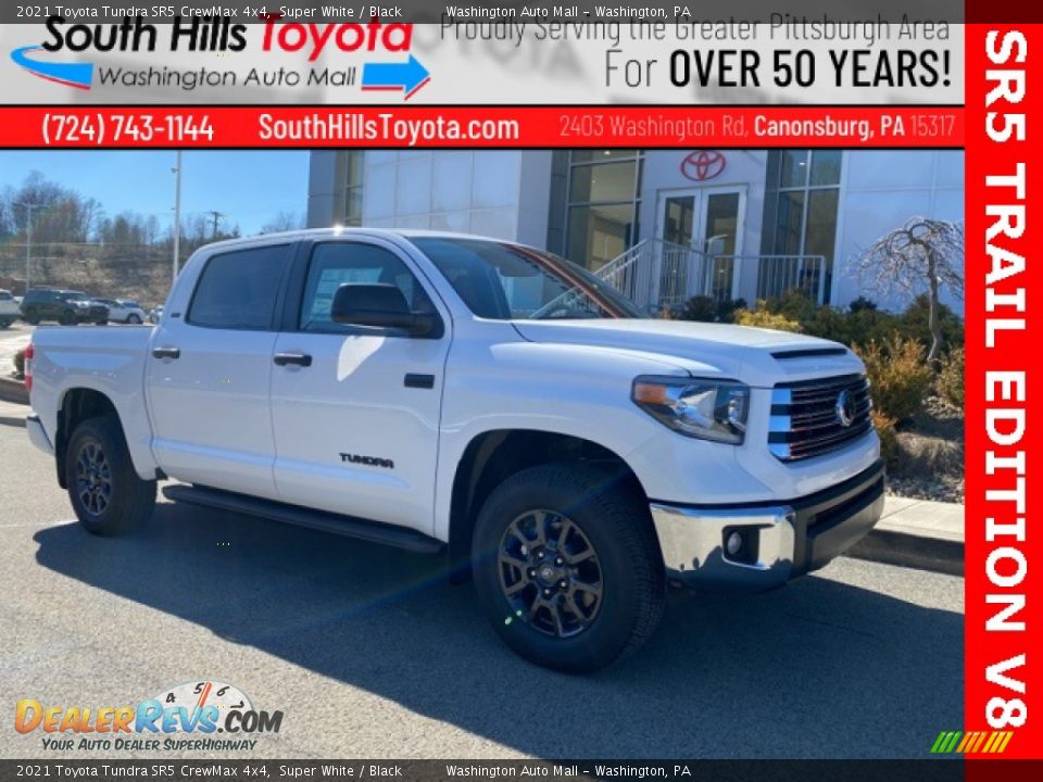 2021 Toyota Tundra SR5 CrewMax 4x4 Super White / Black Photo #1