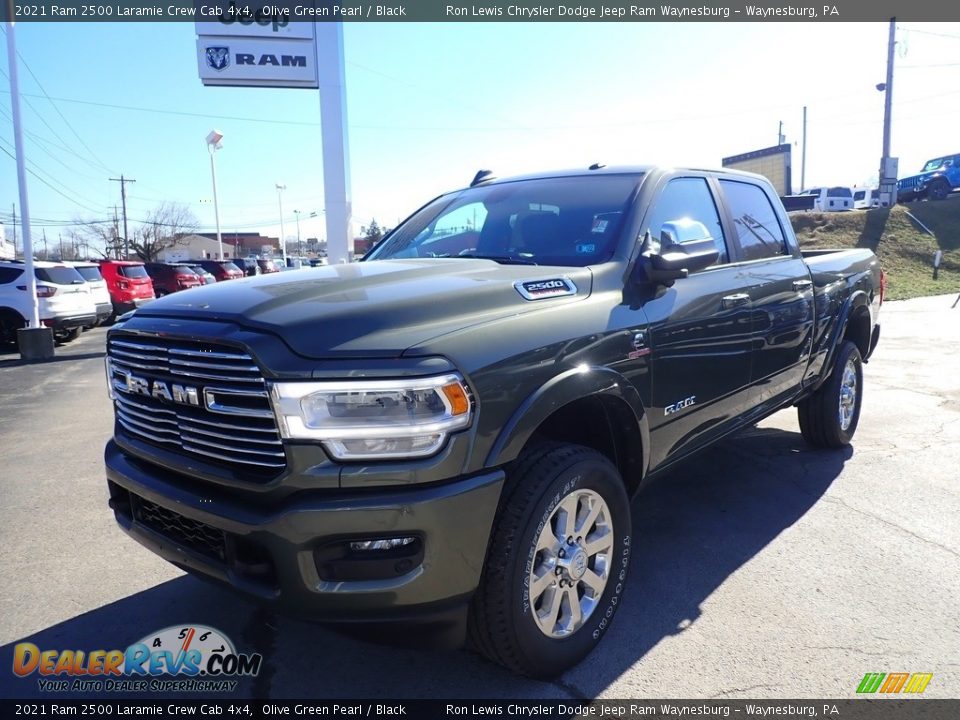 2021 Ram 2500 Laramie Crew Cab 4x4 Olive Green Pearl / Black Photo #1