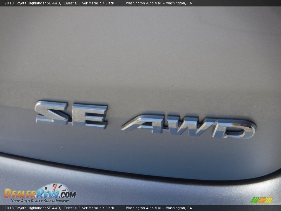 2018 Toyota Highlander SE AWD Celestial Silver Metallic / Black Photo #14