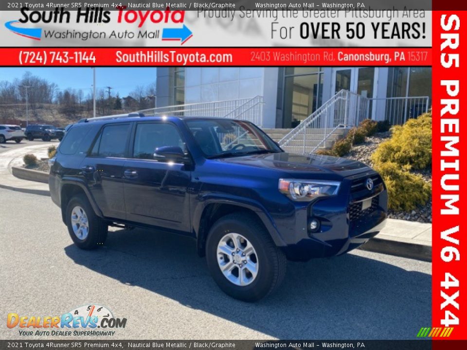 2021 Toyota 4Runner SR5 Premium 4x4 Nautical Blue Metallic / Black/Graphite Photo #1