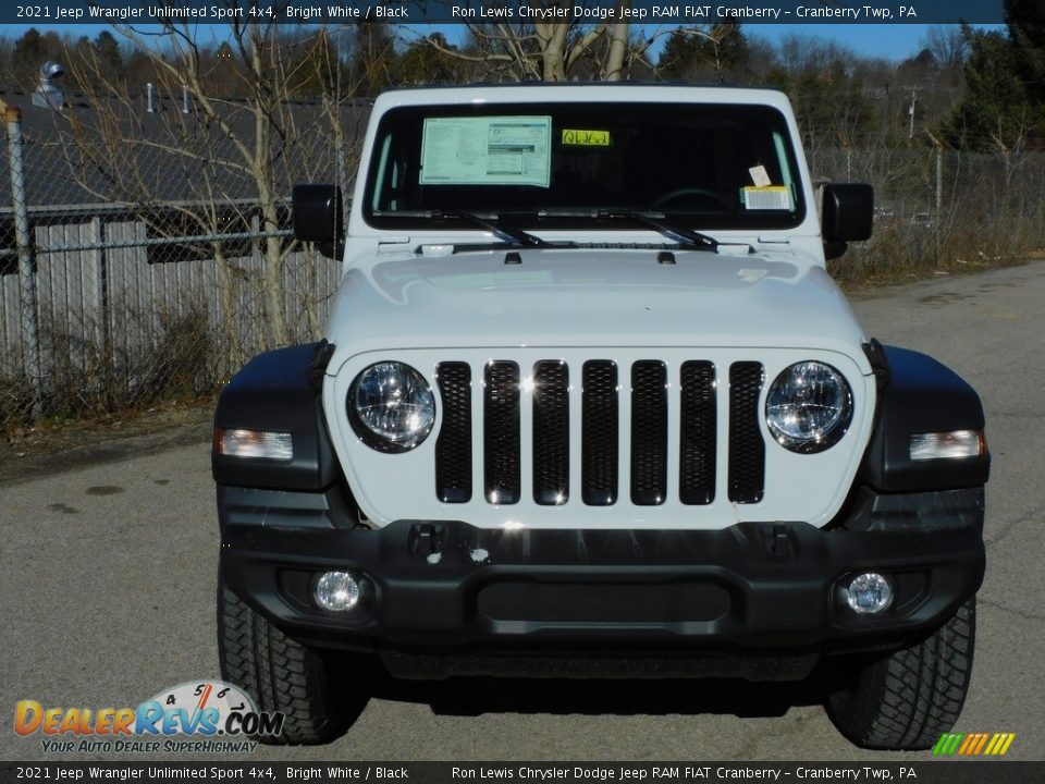 2021 Jeep Wrangler Unlimited Sport 4x4 Bright White / Black Photo #2