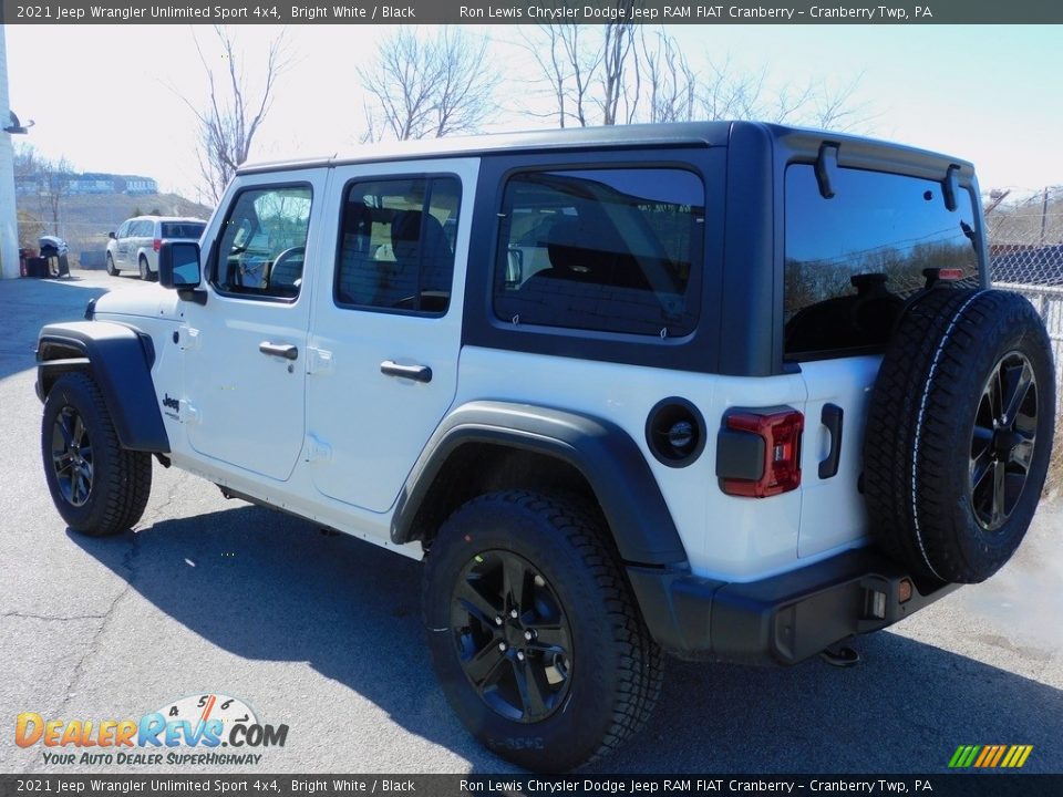 2021 Jeep Wrangler Unlimited Sport 4x4 Bright White / Black Photo #8