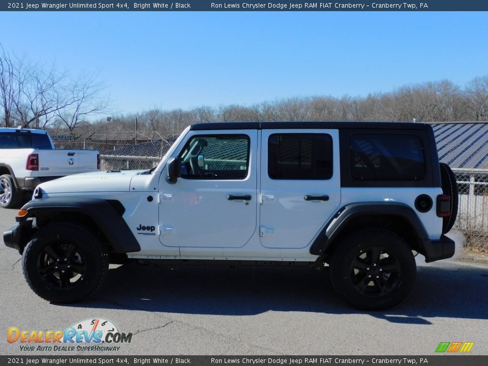 2021 Jeep Wrangler Unlimited Sport 4x4 Bright White / Black Photo #9