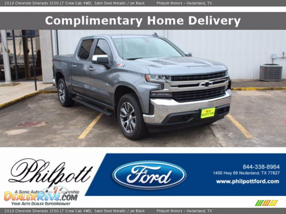 2019 Chevrolet Silverado 1500 LT Crew Cab 4WD Satin Steel Metallic / Jet Black Photo #1