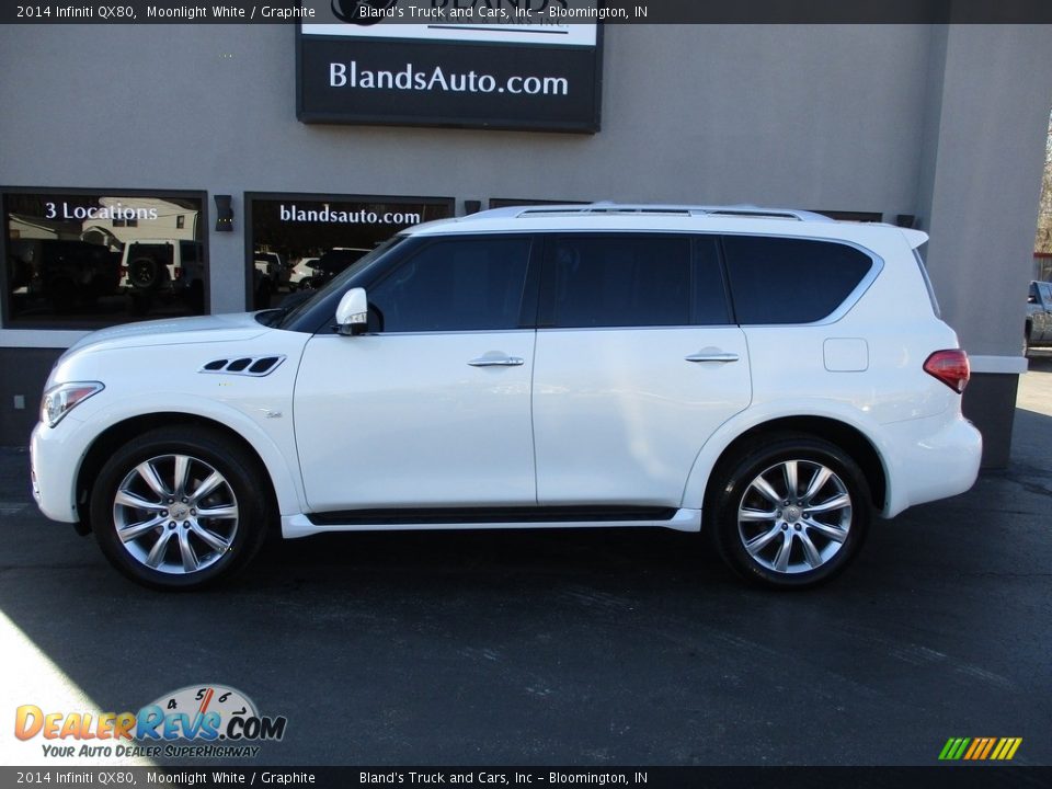 2014 Infiniti QX80 Moonlight White / Graphite Photo #1