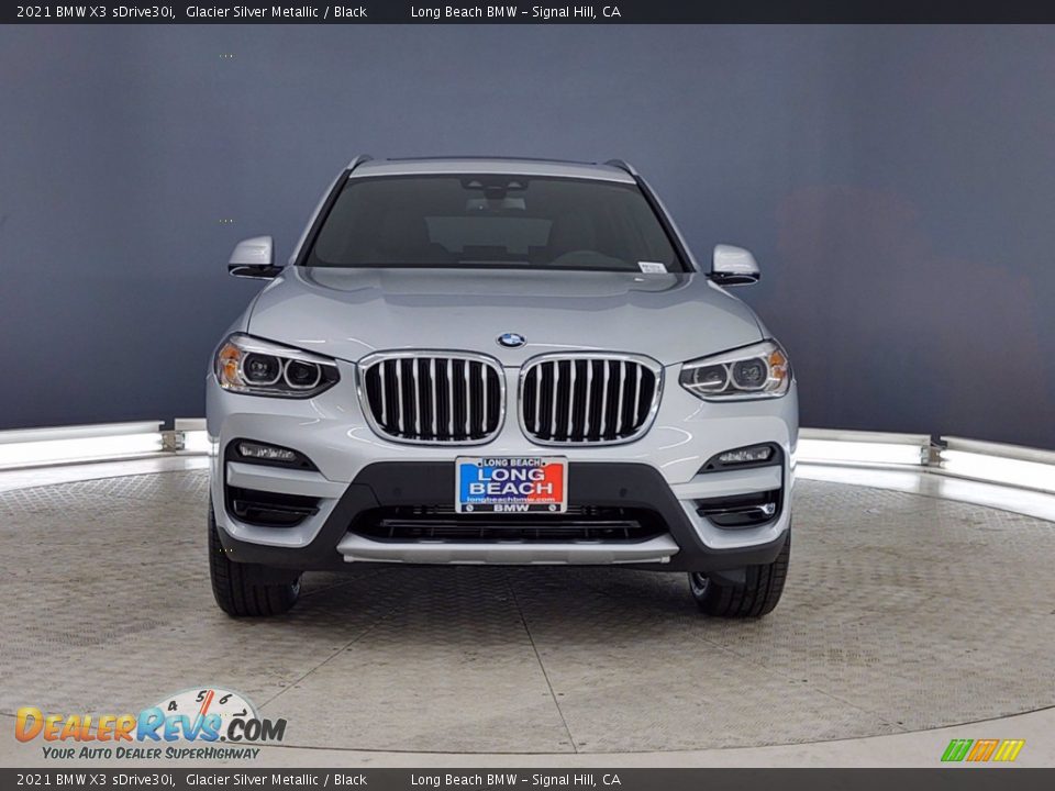 2021 BMW X3 sDrive30i Glacier Silver Metallic / Black Photo #2