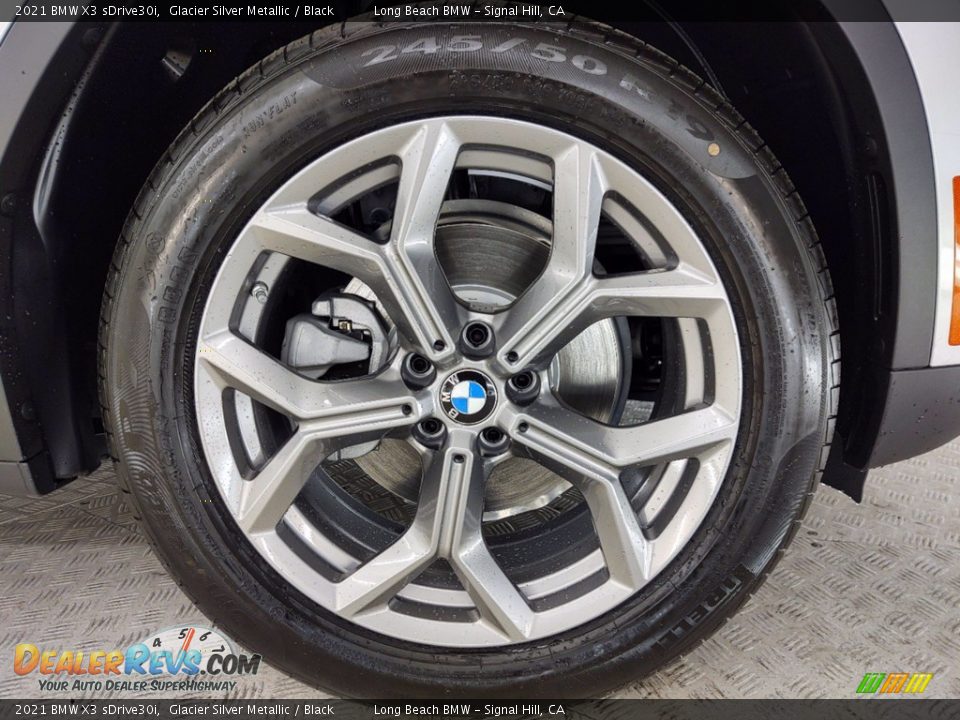 2021 BMW X3 sDrive30i Glacier Silver Metallic / Black Photo #3