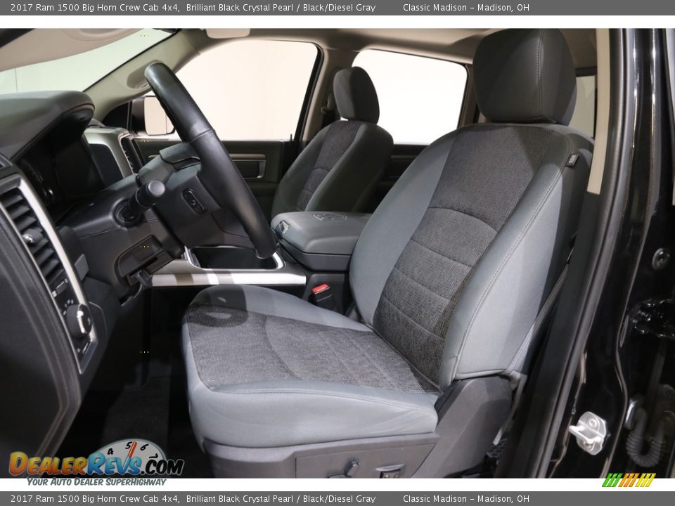 2017 Ram 1500 Big Horn Crew Cab 4x4 Brilliant Black Crystal Pearl / Black/Diesel Gray Photo #5