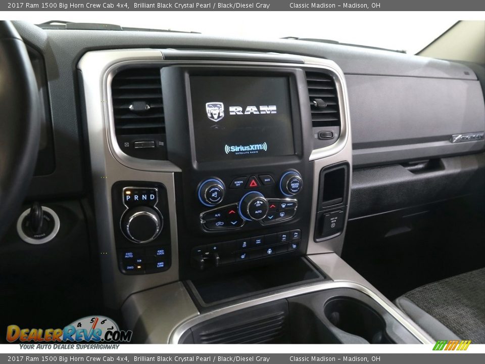 2017 Ram 1500 Big Horn Crew Cab 4x4 Brilliant Black Crystal Pearl / Black/Diesel Gray Photo #9