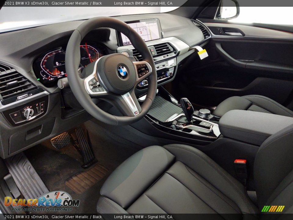 2021 BMW X3 sDrive30i Glacier Silver Metallic / Black Photo #11