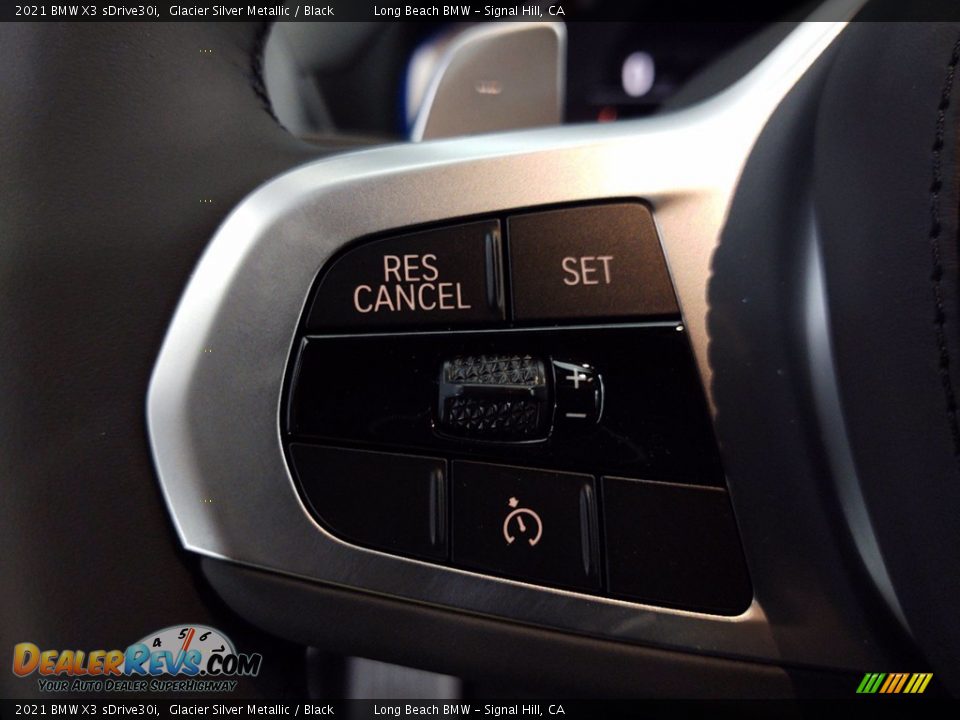 2021 BMW X3 sDrive30i Glacier Silver Metallic / Black Photo #14