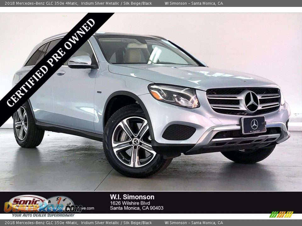 2018 Mercedes-Benz GLC 350e 4Matic Iridium Silver Metallic / Silk Beige/Black Photo #1