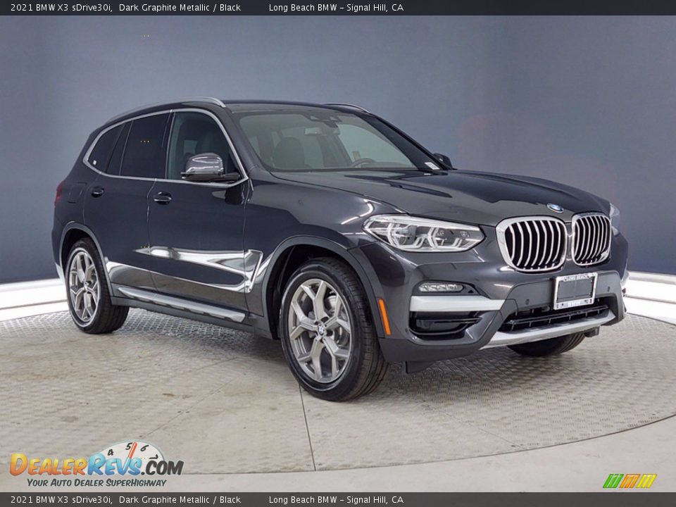 2021 BMW X3 sDrive30i Dark Graphite Metallic / Black Photo #1