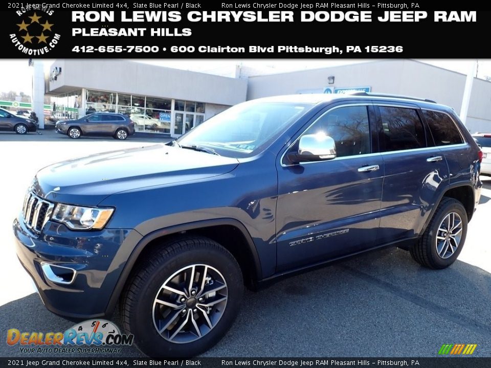 2021 Jeep Grand Cherokee Limited 4x4 Slate Blue Pearl / Black Photo #1