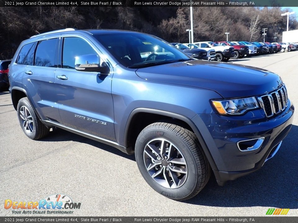 2021 Jeep Grand Cherokee Limited 4x4 Slate Blue Pearl / Black Photo #8