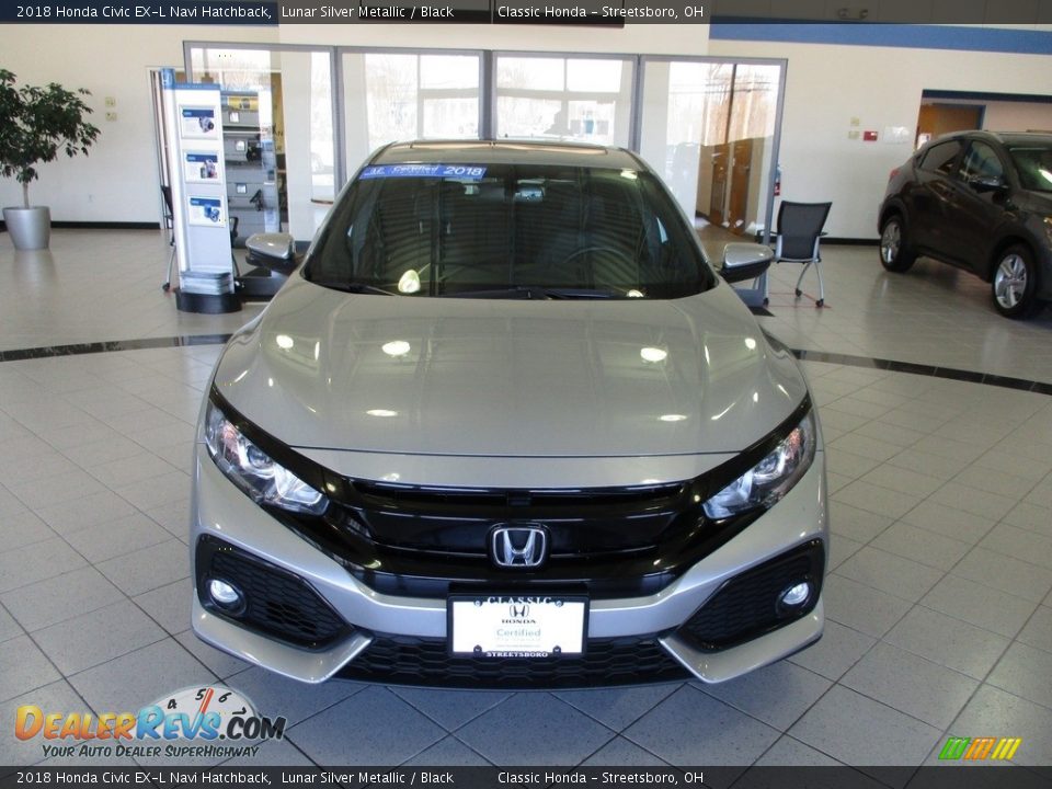 2018 Honda Civic EX-L Navi Hatchback Lunar Silver Metallic / Black Photo #2